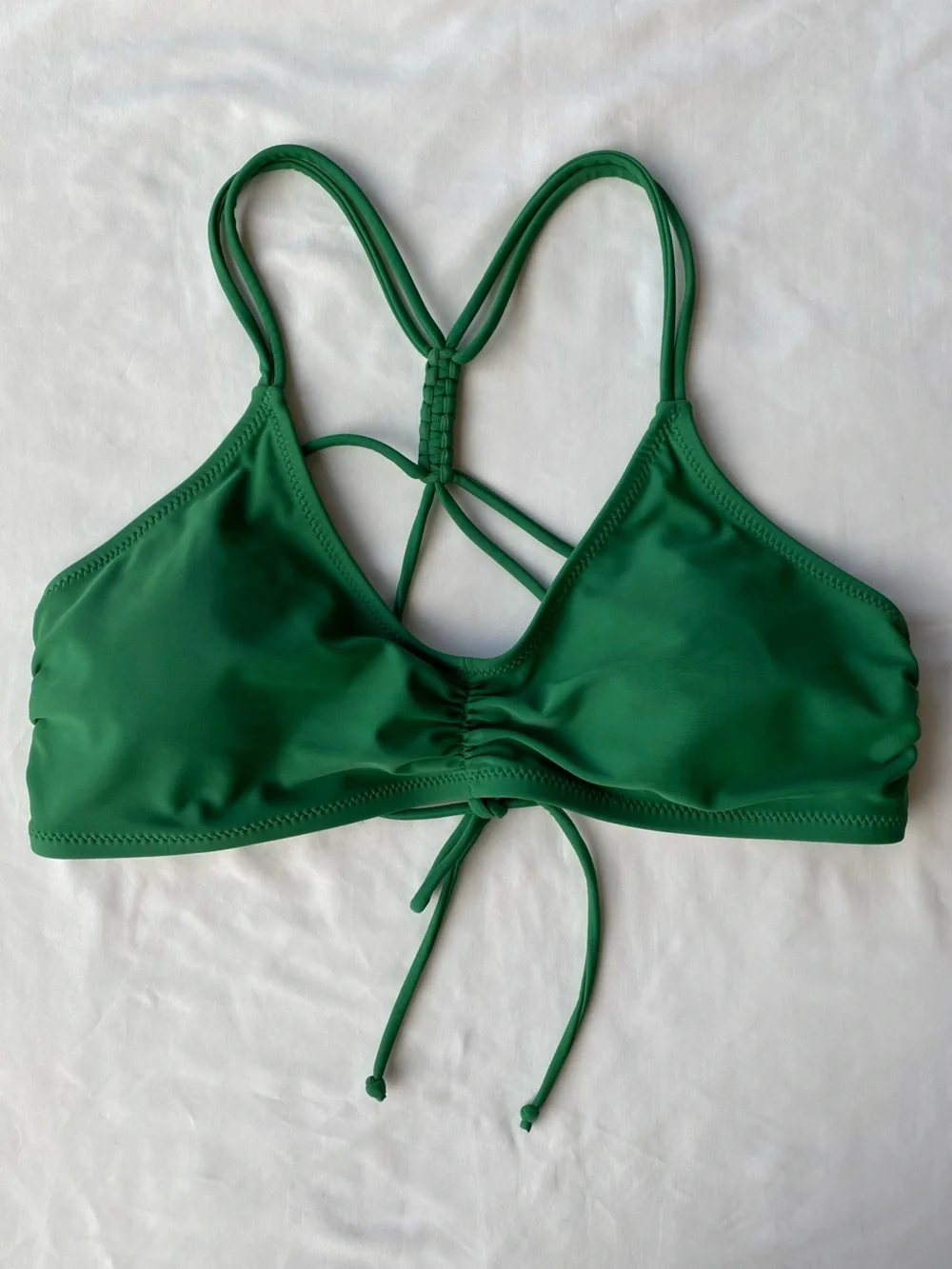 Beautiful Green Strappy Swim Bikini Top Size Extra Large